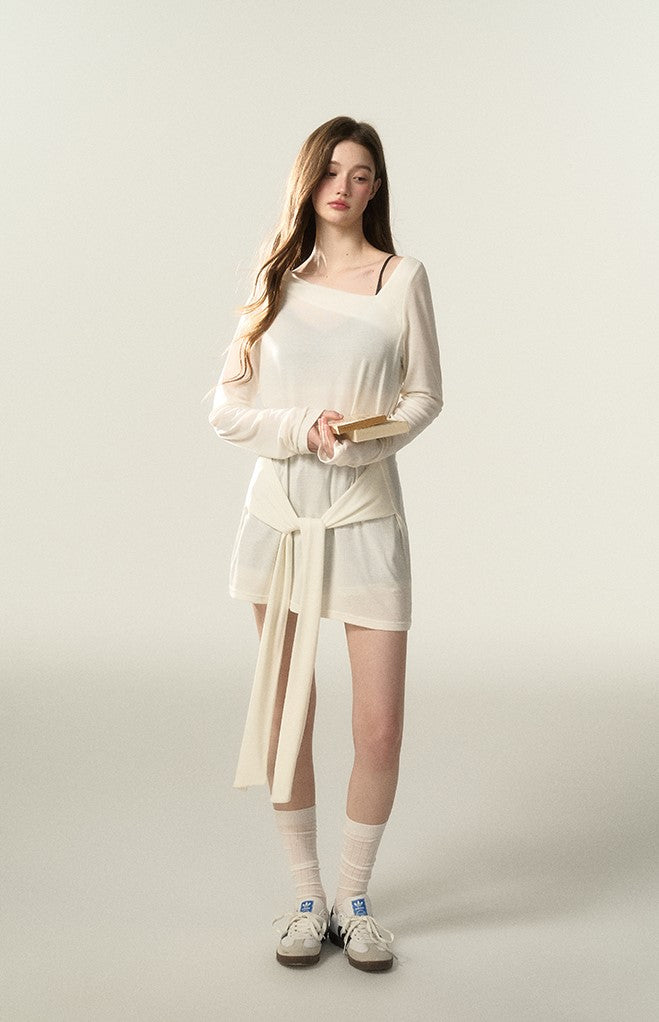 Lazy Style One Shoulder T-shirt AFF0041