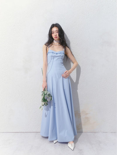 Embroidery Lace Suspender Dress SAL0148