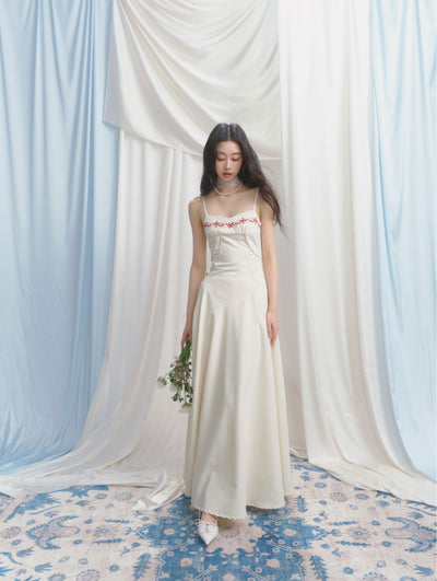 Embroidery Lace Suspender Dress SAL0148