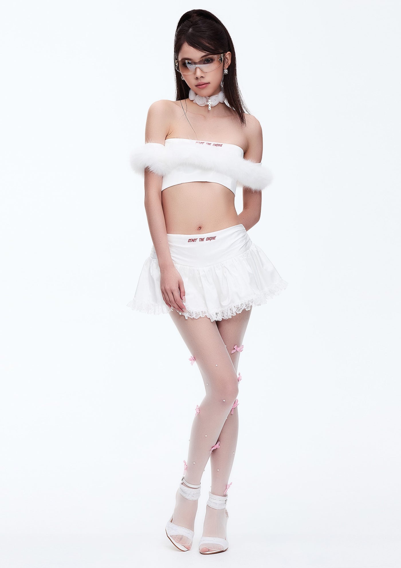 Ballet Style Lace Pleated Skirt STA0032