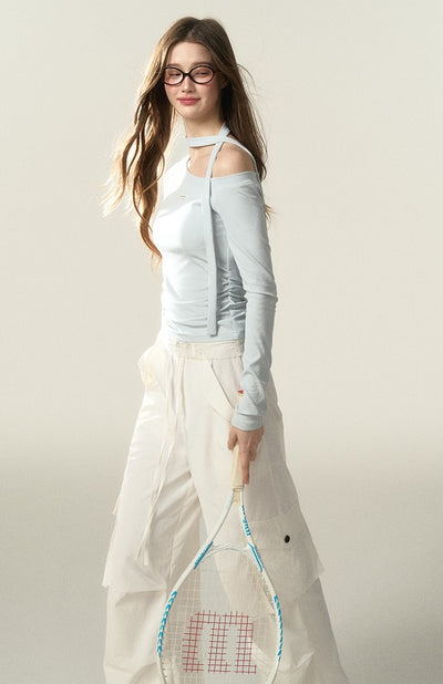 One-shoulder Long-sleeved T-shirt AFF0025