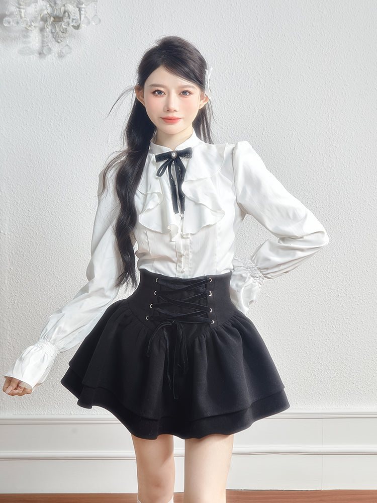 Girly High Waist Shirt/Skirt SIS0013