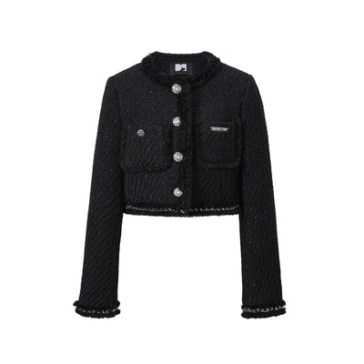 Glitter Grain Chain Design Button Jacket & Long Skirt DPR0007