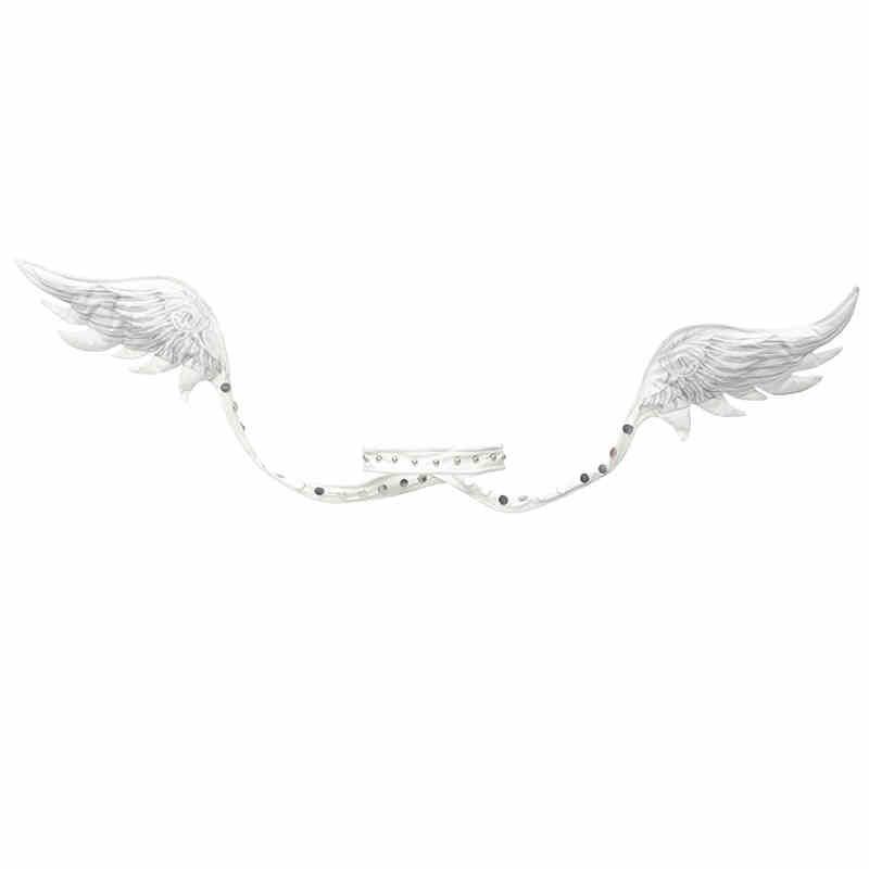 Pearl stud design angel wings necklace CFI0053