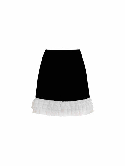 Black And White Jacquard Top/Skirt FRA0253