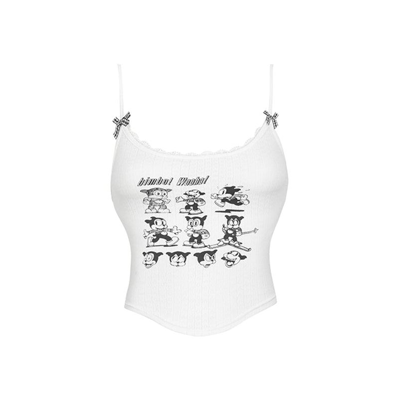Betty Printed Lace Short Camisole WOO0016