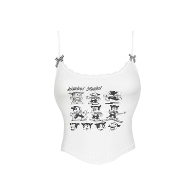 Betty Printed Lace Short Camisole WOO0016
