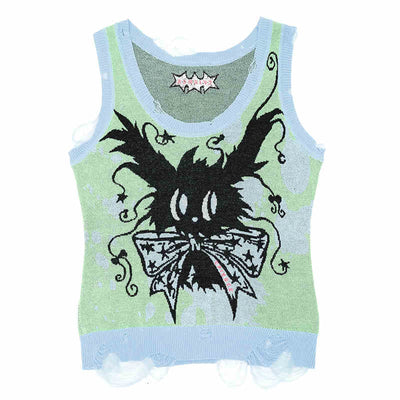 Magic Bunny Design Sleeveless Knit Top CFI0047