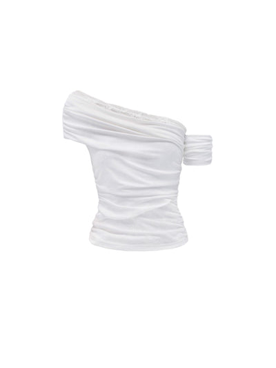 Lace Splicing One Shoulder Top/Skirt FRA0331
