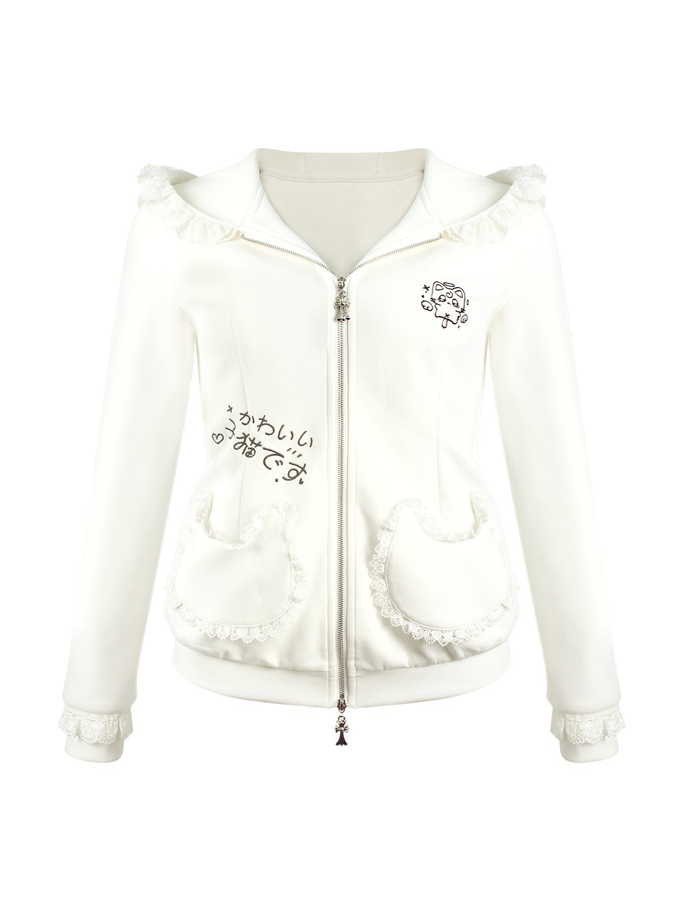 Cat Embroidered Jacket/Lace Cake Skirt SER0156