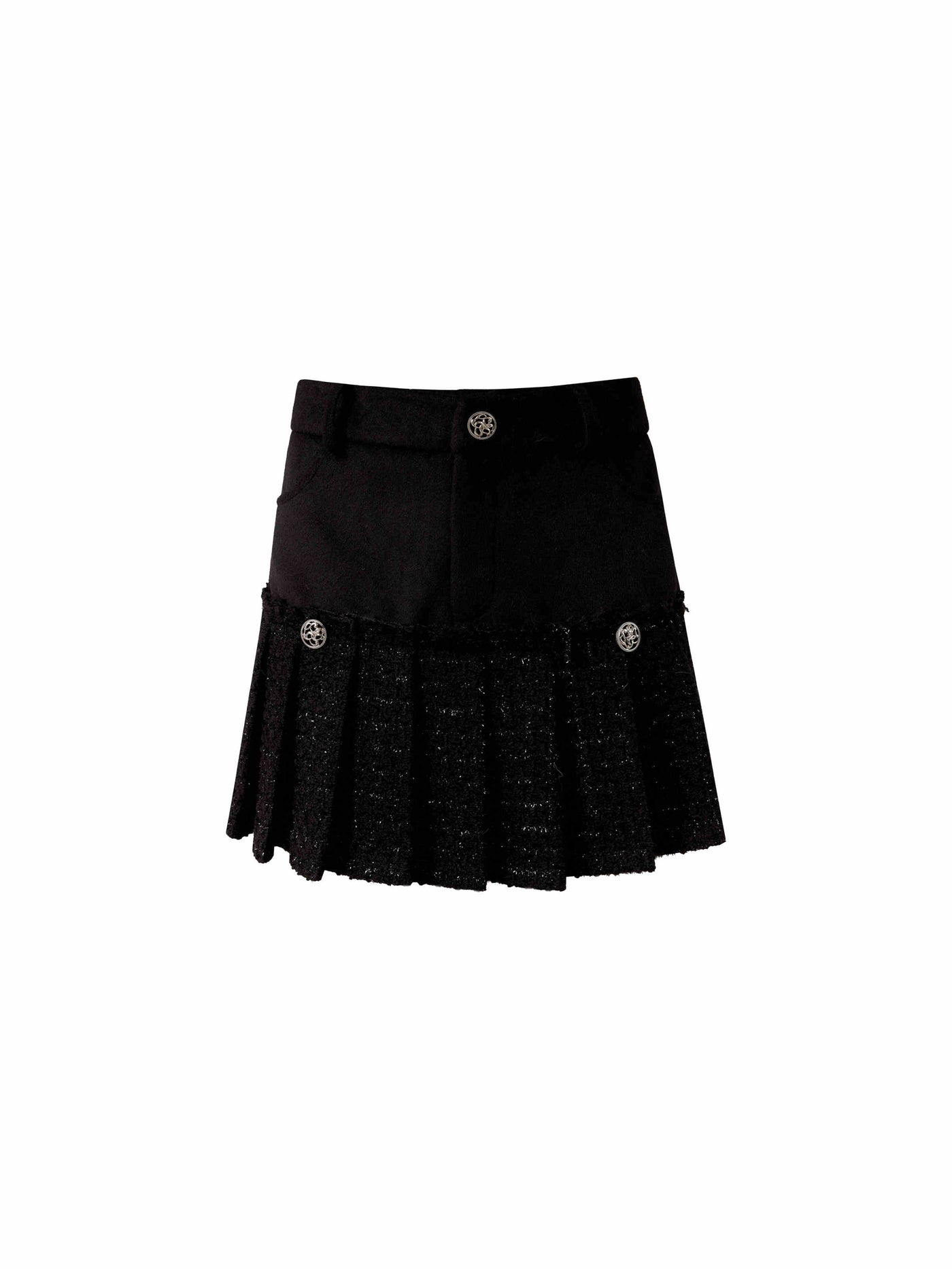 Luxurious Style Pleated Short Skirt FRA0266