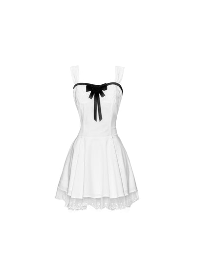 Bow Lace Suspender Dress FRA0353