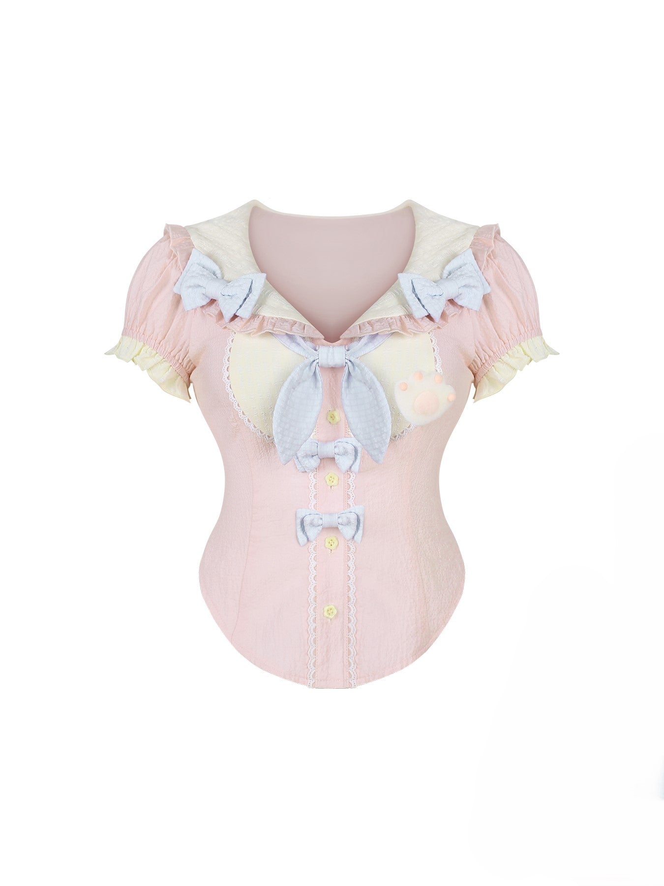 Strawberry Bunny Pink Top/Denim Overalls SER0159
