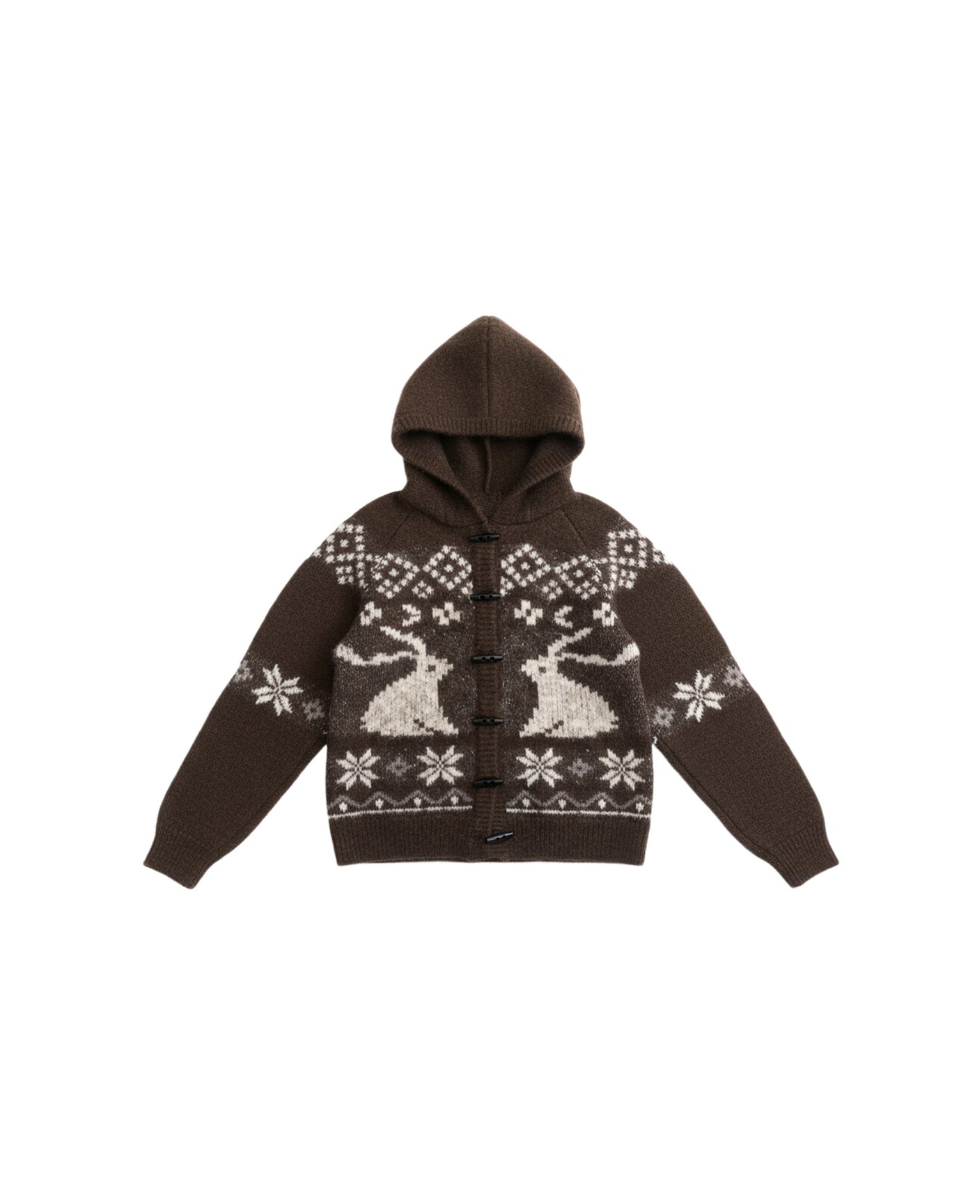 Nordic Design Horn Button Duffle Cardigan FRA0503