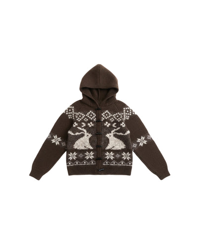 Nordic Design Horn Button Duffle Cardigan FRA0503