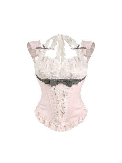Pink Lace Camisole/Polka Dot Cake Skirt SER0175