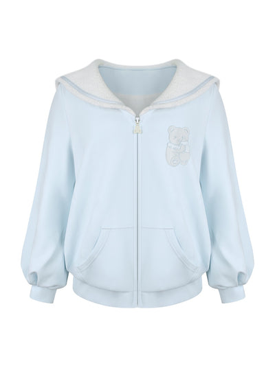 Skyblue Preppy Sweatshirt/Halter Top SER0191