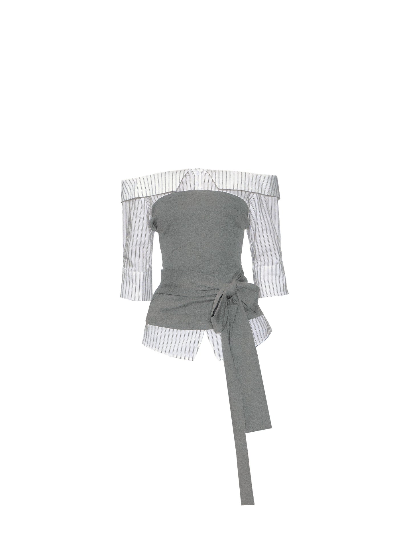 One shoulder Striped Shirt FRA0344