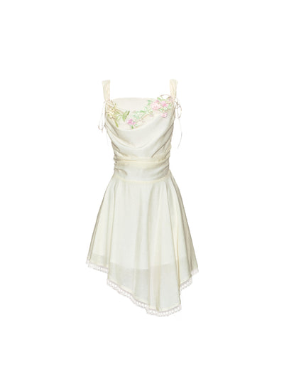 Embroidery Swing Collar Dress FRA0361