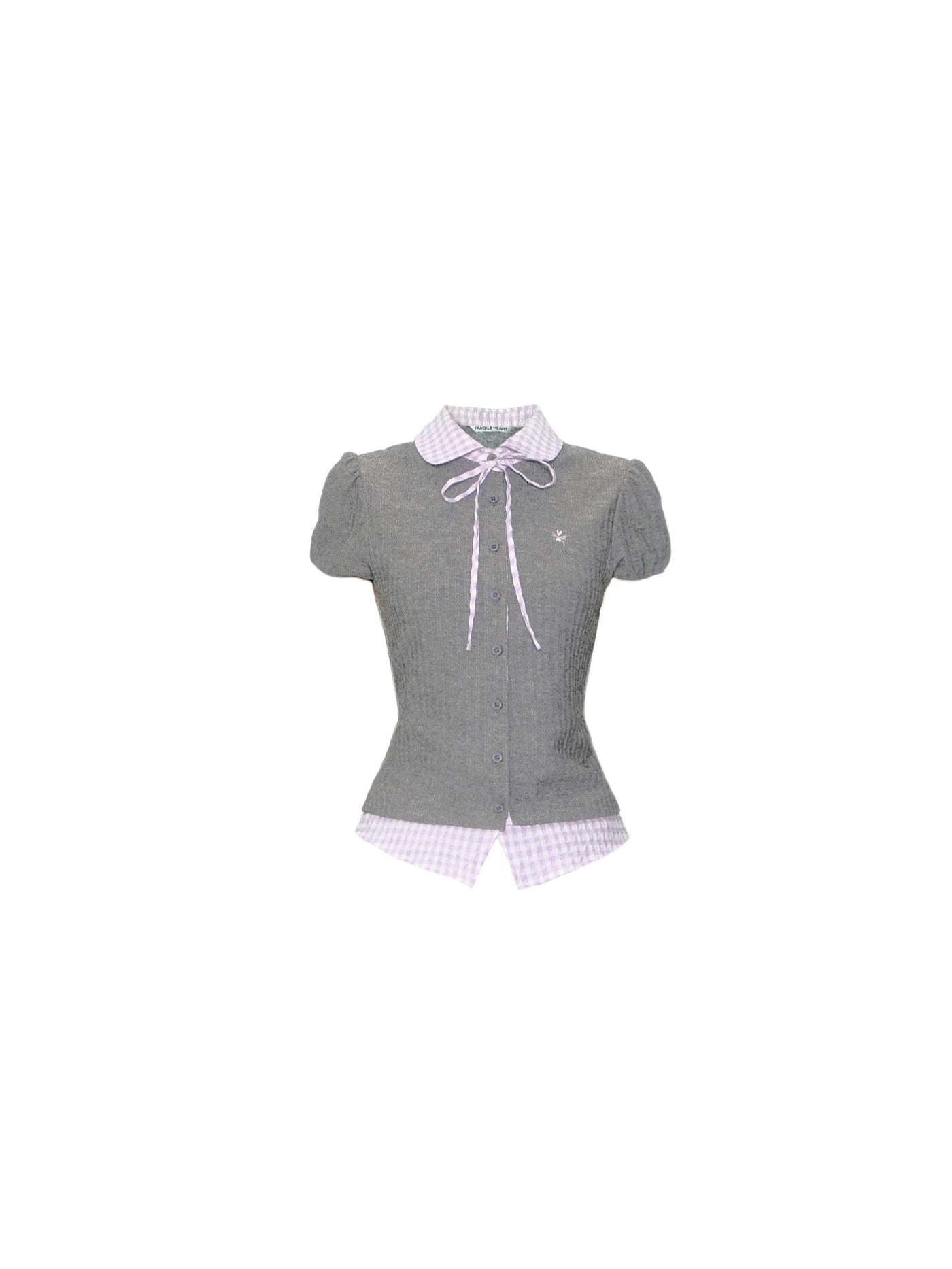 Fake Two-piece Plaid Top/Shorts FRA0340