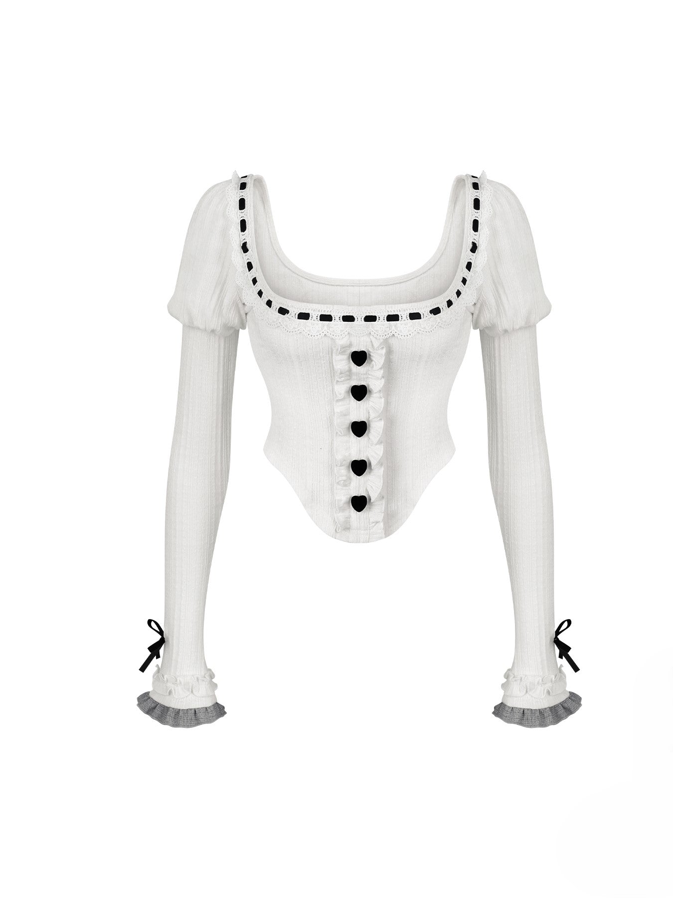 Gray Cat Doll Suspender Skirt/Lace Top/Cape SER0194