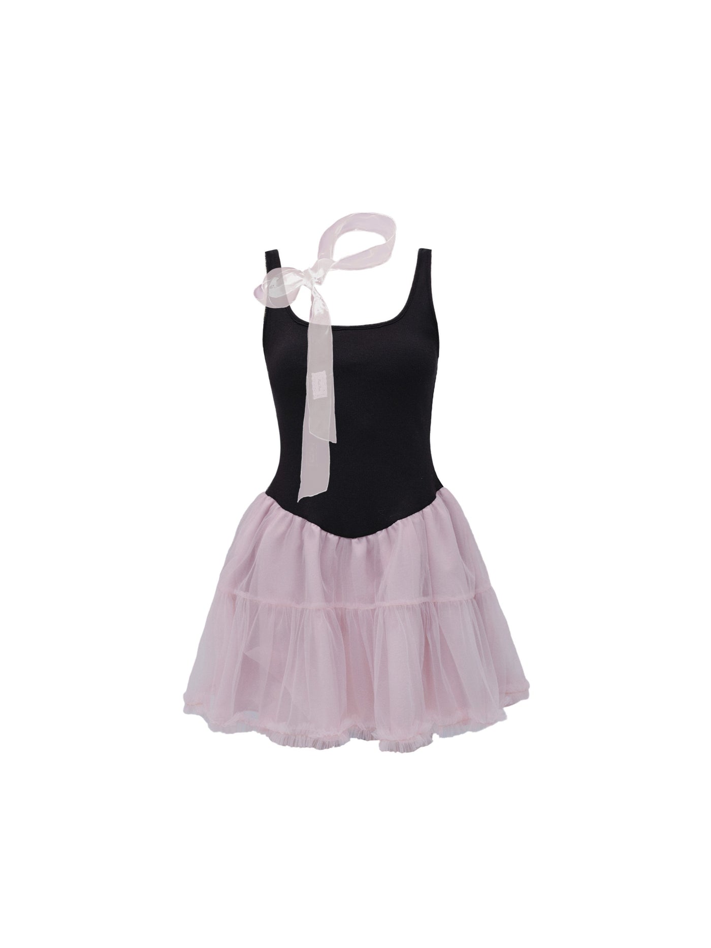 Black And Pink Suspender Tutu Dress FRA0330