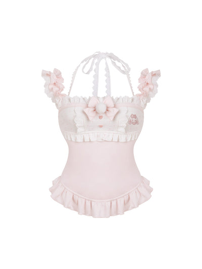 Pink Rabbit Camisole/Polka Dot Cake Skirt SER0169