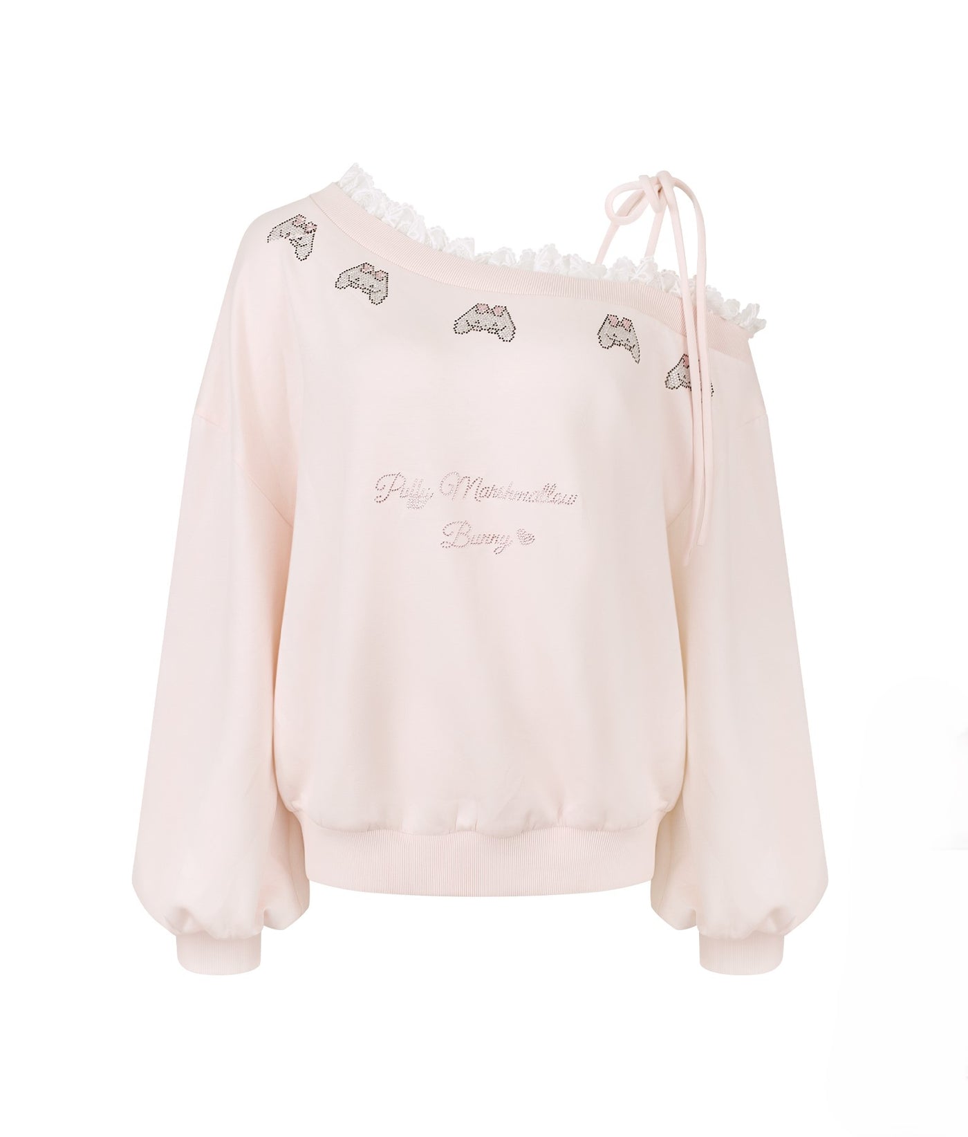 Pink Rhinestone Sweatshirt/White Shorts SER0190