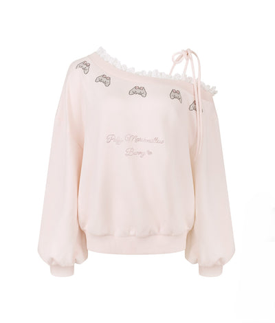 Pink Rhinestone Sweatshirt/White Shorts SER0190