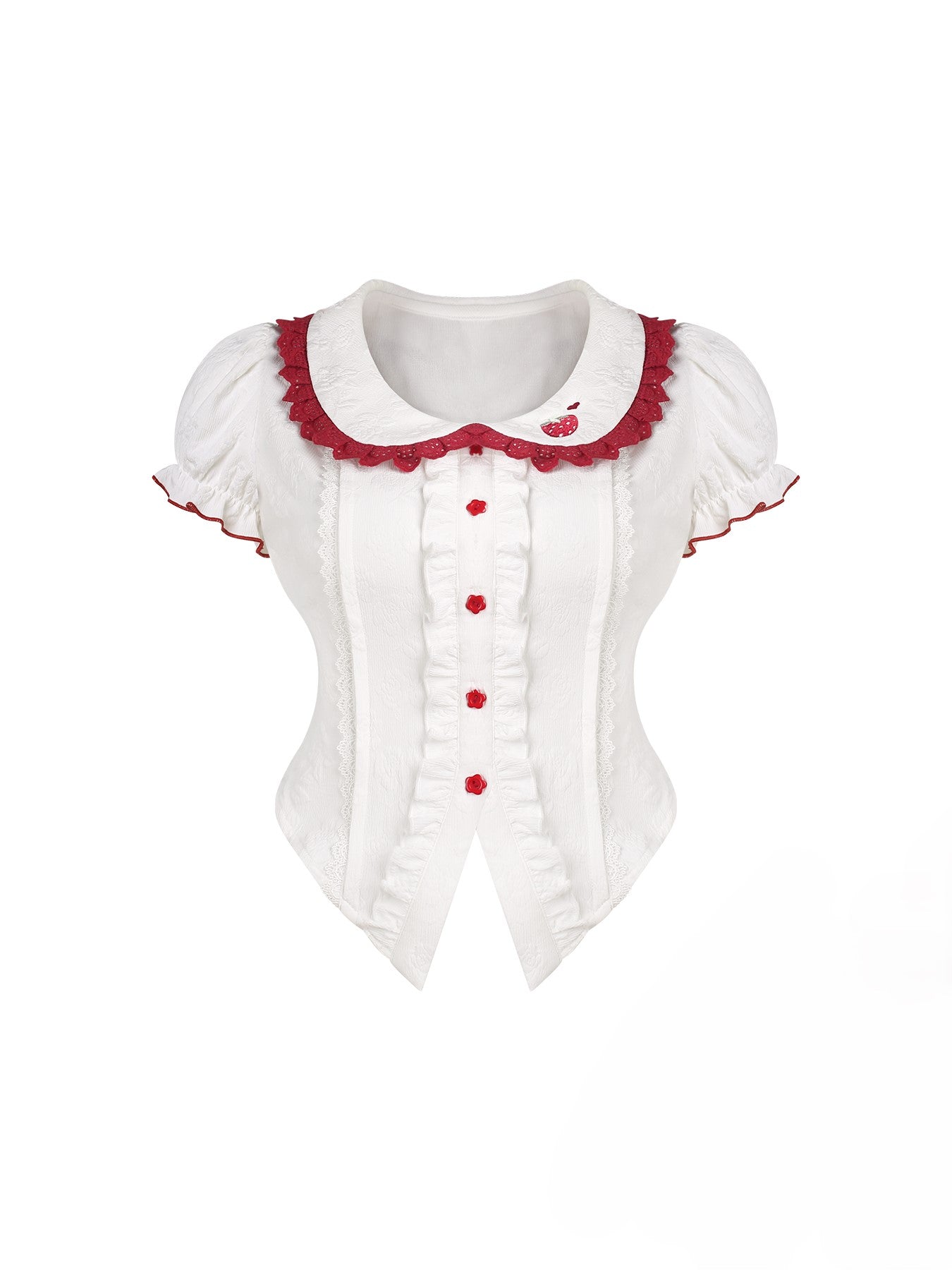 Polka Dot Lace Bow Shirt/Apron/Skirt SER0168