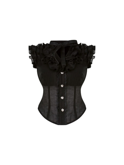Slightly Sheer Shirt/Lace Cake Skirt SER0162