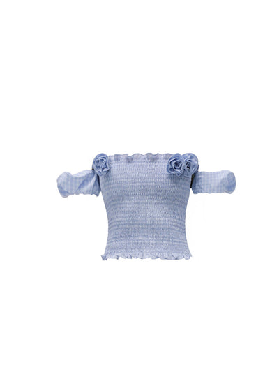 Blueberry Cake One Shoulder Top FRA0336