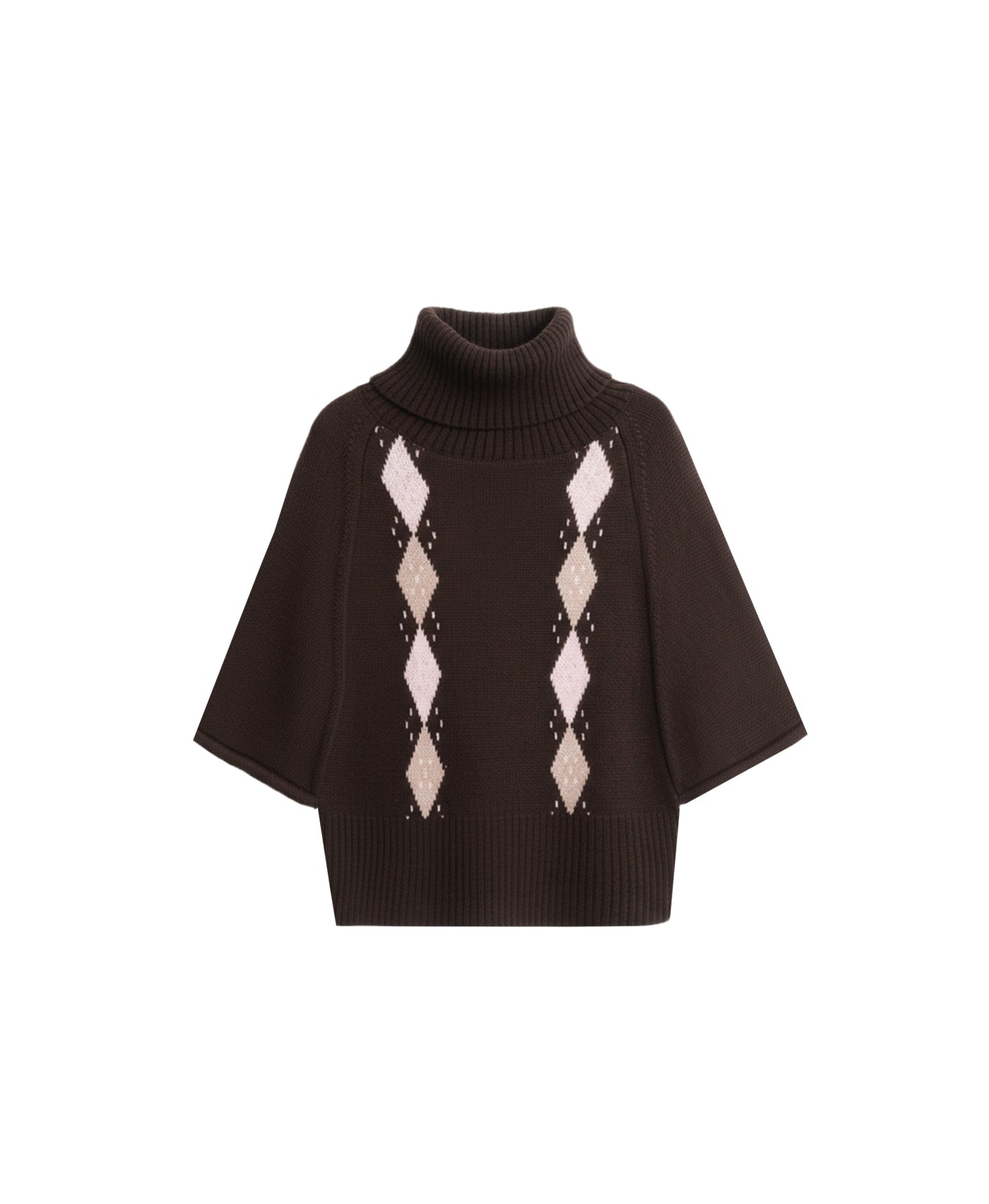 Diamond-patterned Retro Sweater FRA0505