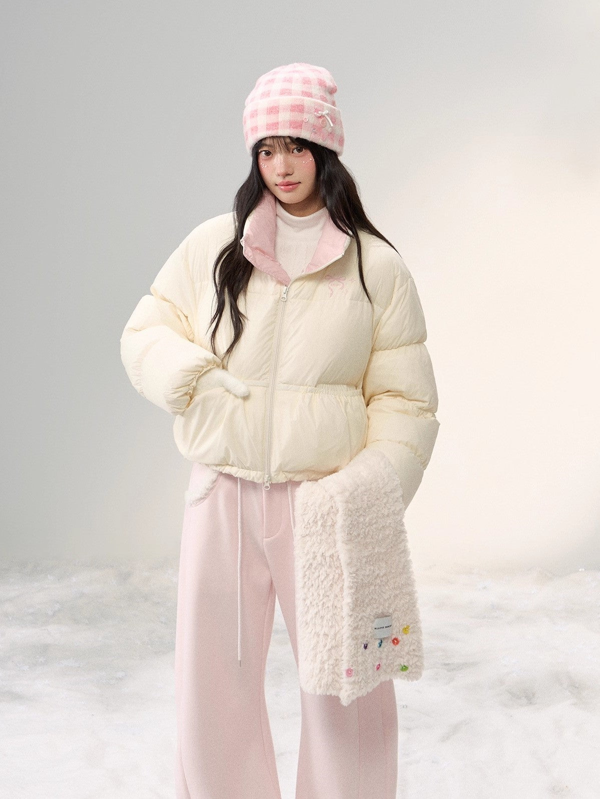 Stand Collar Short Down Jacket NTO0252