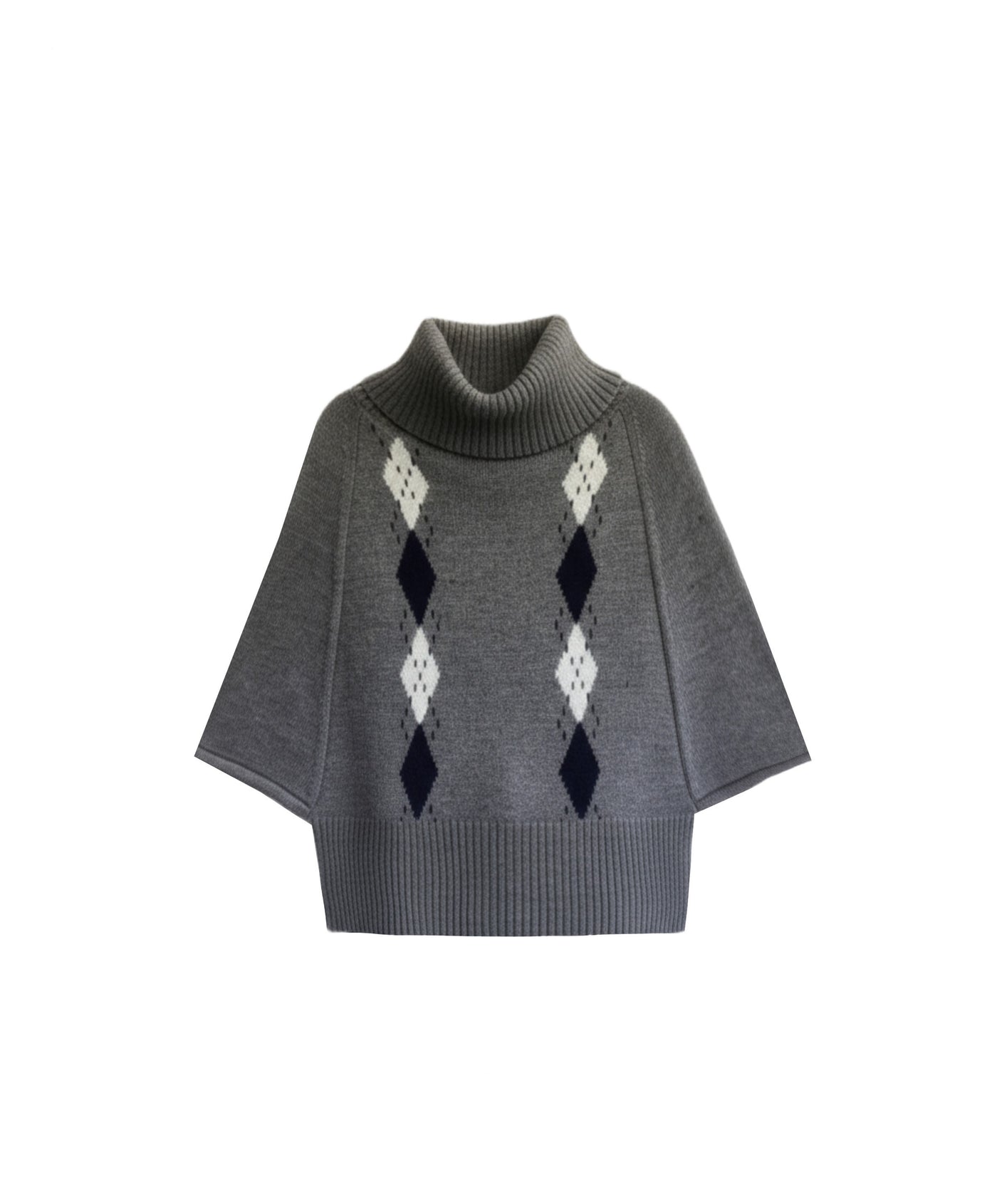 Diamond-patterned Retro Sweater FRA0505