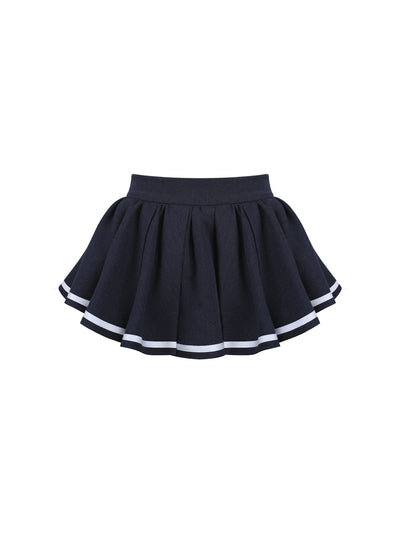 Bow Tie Blue Shirt/Pleated Skirt SER0157