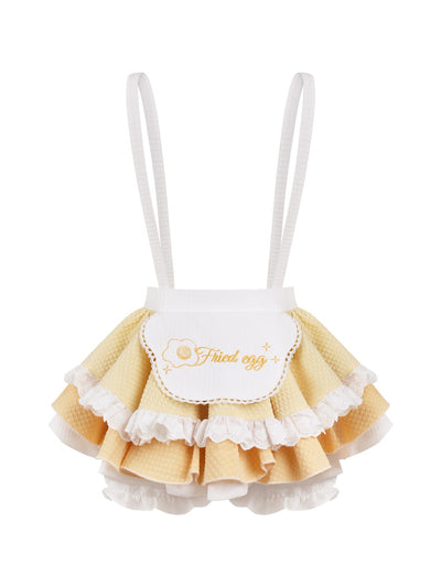 Egg Yellow Bow Lace Shirt/Cake Skirt SER0165