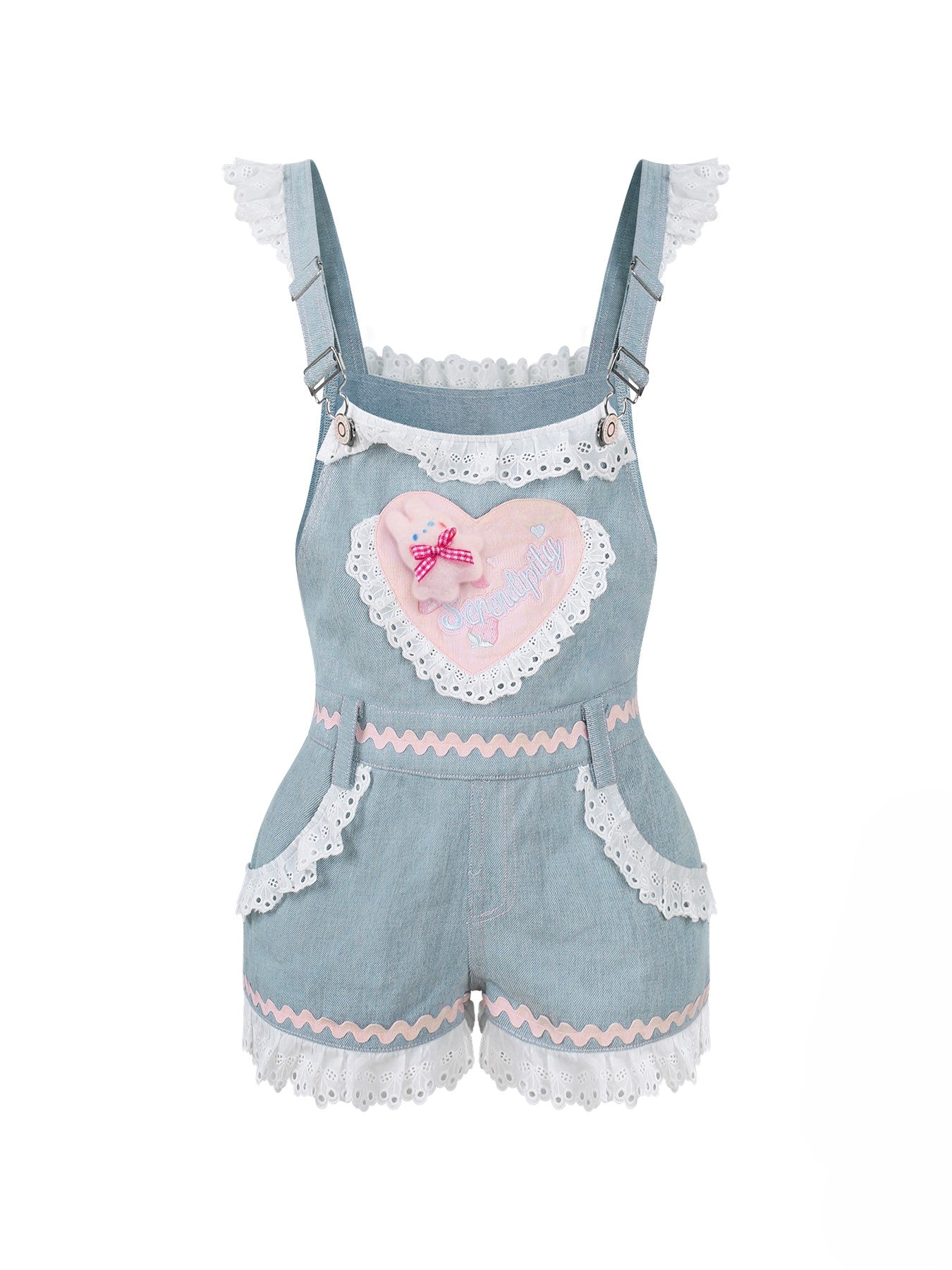 Strawberry Bunny Pink Top/Denim Overalls SER0159
