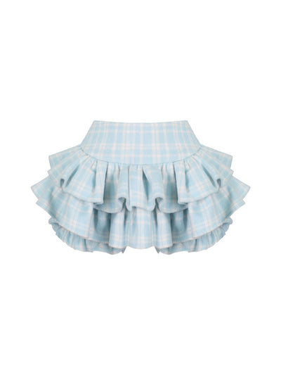 Creamy Yellow Pudding Jacket/Blue Plaid Cake Skirt SER0199