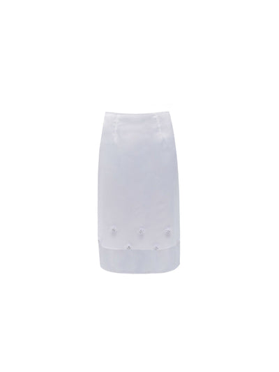 Cloud Design Mesh Top/Slim Skirt FRA0337