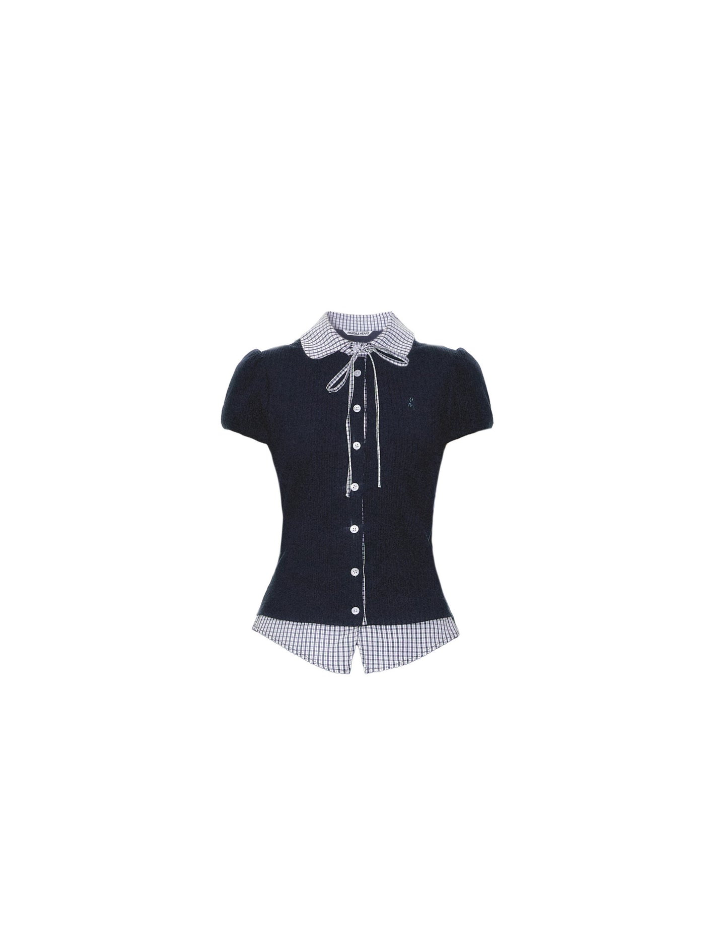 Fake Two-piece Plaid Top/Shorts FRA0340