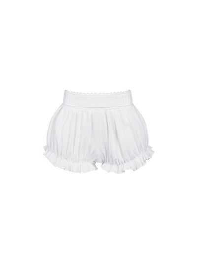 White Satin Bow Dress/Vest/Bubble Shorts SER0184