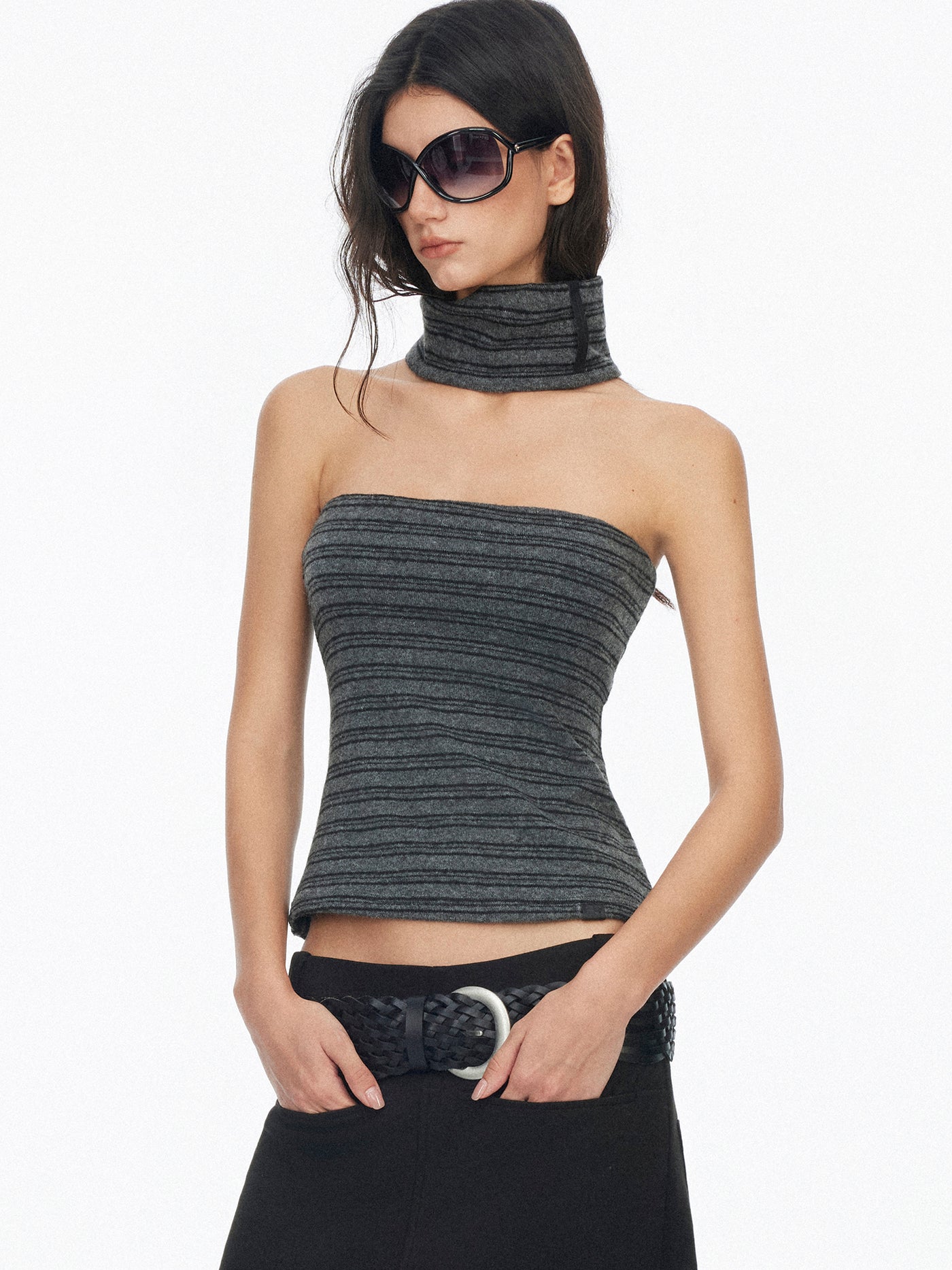 Slim Striped Tube Top SAL0200