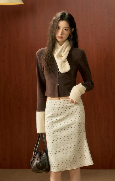 Mid-length Polka Dot Skirt SHI0021