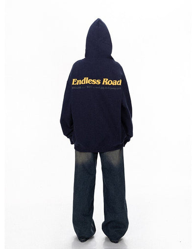 Front And Back Printed American Velvet Sweatshirt Versatile Hoodie BLA0100