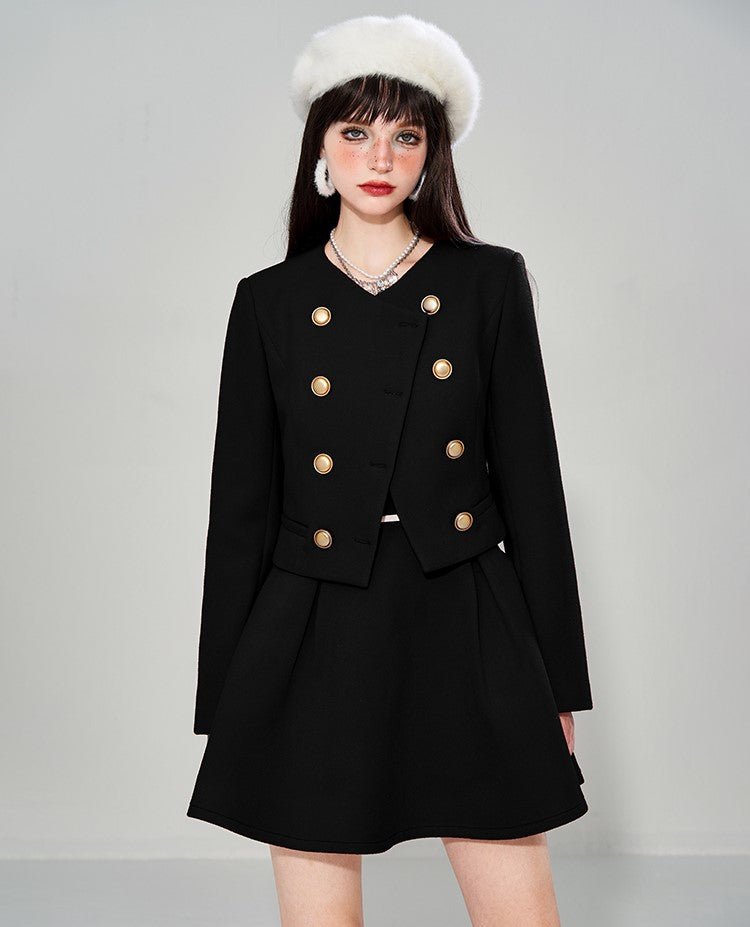 French Wool Suspender Bow Dress/Jacket WAE0011