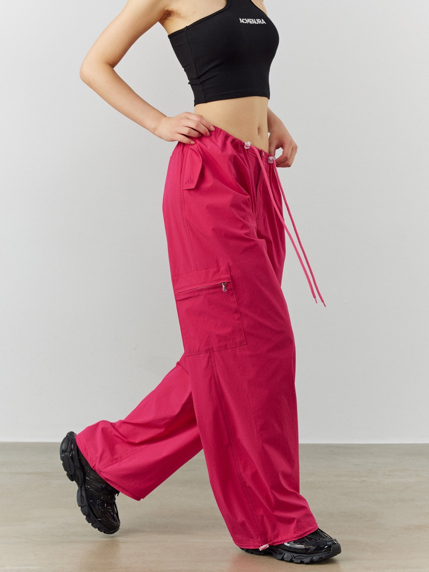 Embroidered Parachute Thin Casual Pants ACM0025