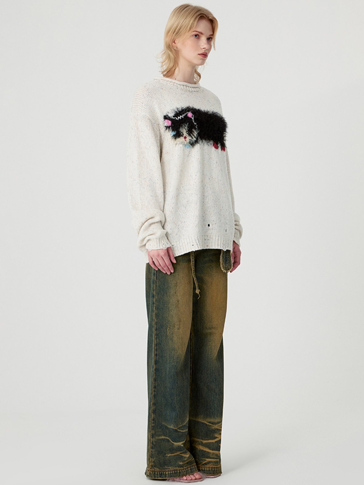 Original Lazy Cat Sweater RUN0002
