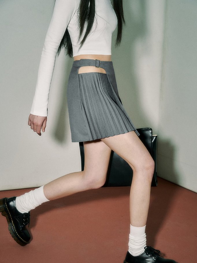 アメリカンプレッピースタイルプリーツスカート KIN0033 – Young