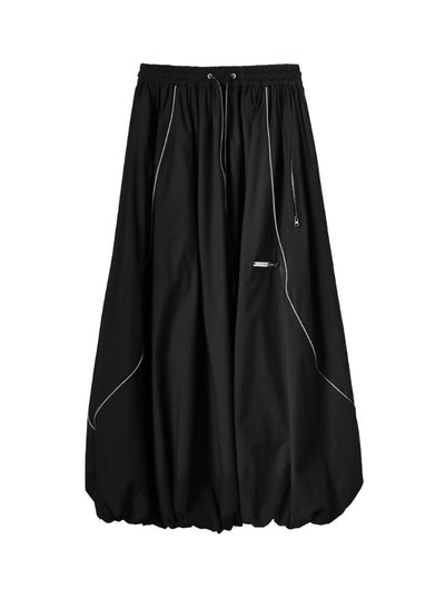 スポーツスタイルブラックバルーンスカート ANY0041